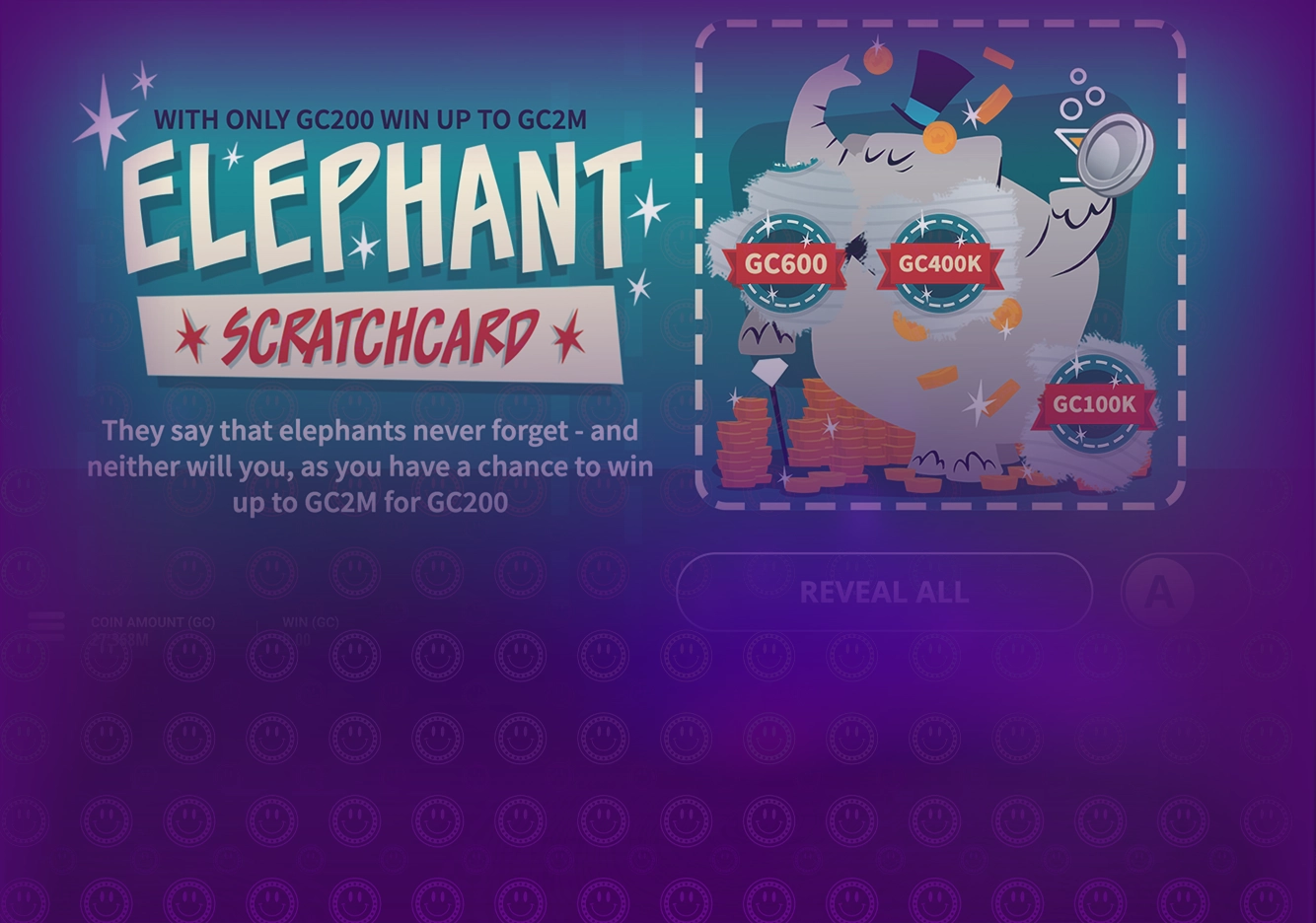 Elephant online scratchcard